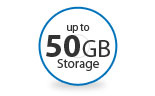 up to 50GB Storage