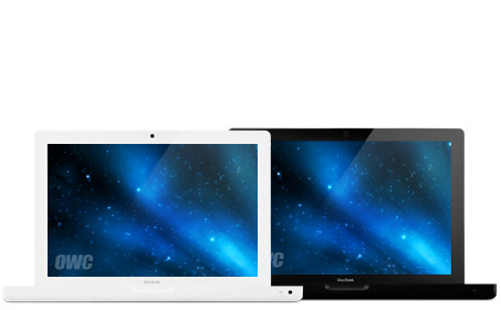 Macbook White and Black