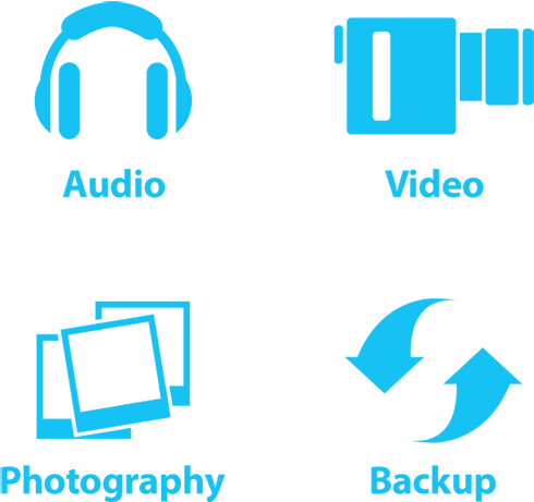 Audio, Video, Photography, Backup
