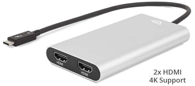 Nektek thunderbolt 3 to dual 4k hdmi adapter converter for mac mac