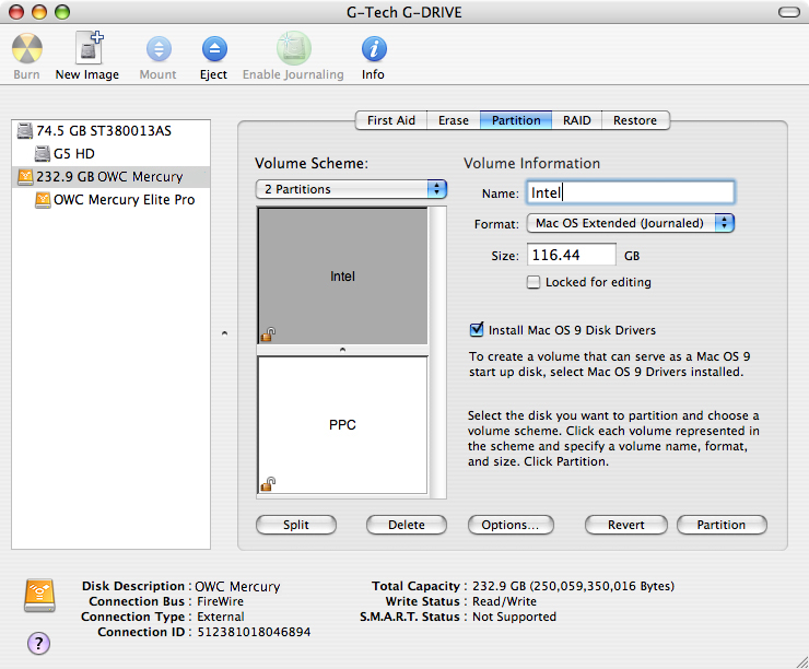 disk utility format drive for mac and windows