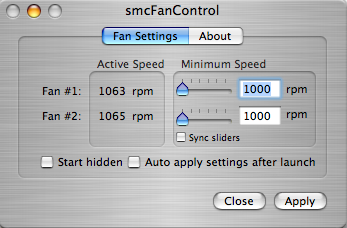 smc fan control settings for mac pro