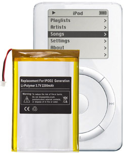 Battery for Apple iPod 1st or 2nd Gen