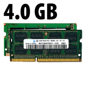 (*) 4.0GB (2x 2GB) Apple Factory Original PC8500 DDR3 204 Pin CL7 1066MHz SO-DIMM kit