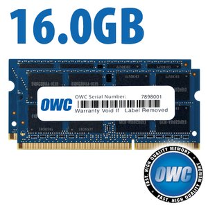 (*) 16.0GB (2x 8GB) PC3-10600 DDR3 1333MHz SO-DIMM 204 Pin CL9 SO-DIMM Kit
