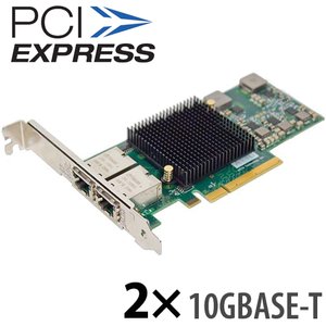 ATTO FastFrame NT12 Dual Port 10GBASE-T PCIe 2.0 Network Adapter. RJ45 Interface.
