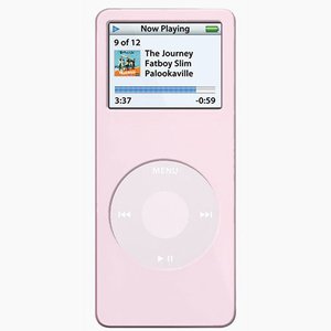 ezSkin Silicone Sleeve / Screen Protector for the iPod nano - Princess (Pink) color