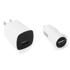 Griffin Technology PowerDuo Universal Low-Profile 5W AC Home + DC Car Charger Bundle