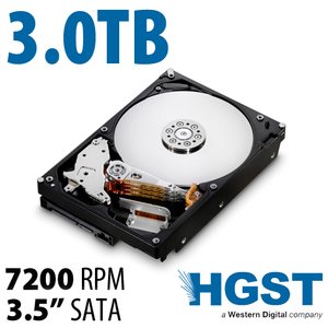 (*) 3.0TB HGST Ultrastar 7K4000 3.5-inch SATA 6.0Gb/s 7200RPM Enterprise Class Hard Drive *Refurb*