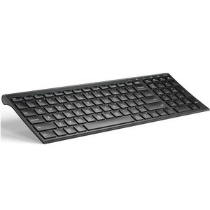 iClever BK10 Wireless Bluetooth Full Size Keyboard - Black