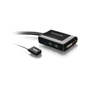 IOGEAR 2-Port USB DVI-D Cable KVM with Audio and Mic.