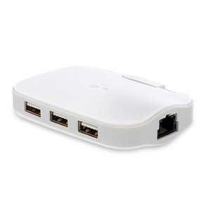 Kanex DualRole: 3-Port USB 3.0 Hub + Gigabit Ethernet 10/100/1000BASE-T Adapter