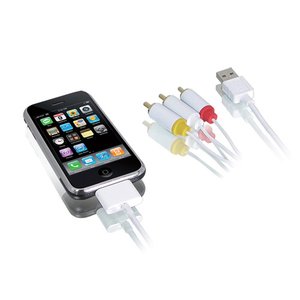 1.8 Meter (72") Macally AVcable - Audio/Video & USB Sync Cable for iPod & iPhone.