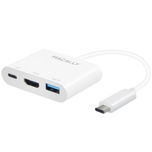 Macally UCHDMI USB-C to HDMI Multiport Adapter with MacBook Charging and USB-A 3.0 Port