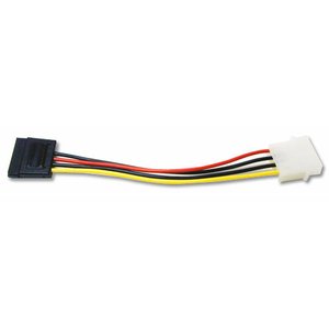 Micro Accessories SATA Hard Drive Power Converter Cable - 4-Pin Male (Old Style) to 15-Pin Female