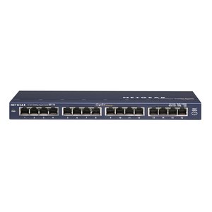 Netgear ProSafe 16 port 10/100/1000 Gigabit Ethernet Desktop Switch - fanless, no-noise.