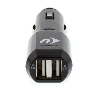 NewerTech USB Car / Auto Dual-Port Charger - for USB Powered Devices. High-Output, Fast! Black Color