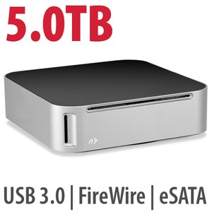 5.0TB NewerTech miniStack MAX Storage Solution w/ Blu-ray reader, USB hub, & SD card reader.