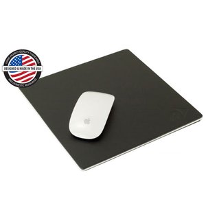 Exec MousePad Leather&Alum 9x9"