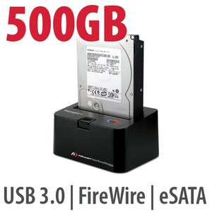 500GB Hard Drive & NewerTech Voyager Q Multi-Interface SATA Drive Docking Station Bundle