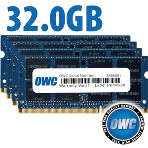 32.0GB (8GB x 4) PC3-10600 DDR3 1333MHz SO-DIMM 204 Pin CL9 SO-DIMM Memory Upgrade Kit