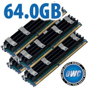 64.0GB Mac Pro Memory Matched Pair (8x 8GB) PC6400 DDR2 ECC 800MHz 240 Pin FB-DIMM Modules