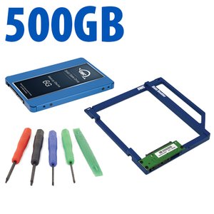 DIY Kit: Data Doubler + 500GB OWC Mercury Electra 6G SSD Drive Bundle + 5 Piece Toolkit.
