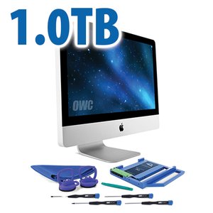 DIY Kit for 2009 - 2011 21.5" iMac optical bay: 1.0TB OWC Mercury Electra 3G SSD and OWC Data Doubler.