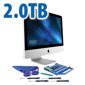 DIY Kit for 2009 - 2011 21.5" iMac optical bay: 2.0TB OWC Mercury Electra 3G SSD and OWC Data Doubler.