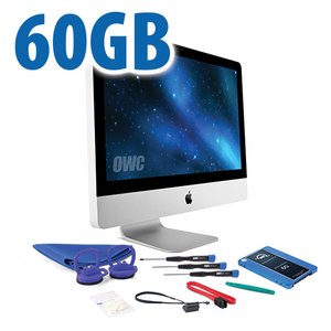 DIY Kit for 2011 21.5" iMac's internal SSD bay: 60GB OWC Mercury Electra 6G SSD.