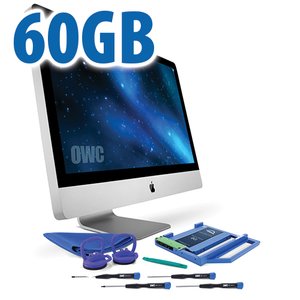 DIY Kit for 2009 - 2011 27" iMac optical bay: 60GB OWC Mercury Electra 6G SSD and OWC Data Doubler.