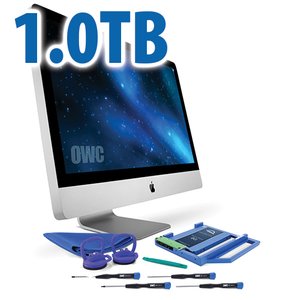 DIY Kit for 2009 - 2011 27" iMac optical bay: 1.0TB OWC Mercury Electra 6G SSD and OWC Data Doubler.
