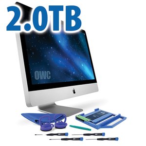 DIY Kit for 2009 - 2011 27" iMac optical bay: 2.0TB OWC Mercury Electra 3G SSD and Data Doubler.