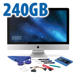 DIY Kit for 2010 27" iMac's internal SSD bay: 240GB OWC Mercury Electra 6G SSD.
