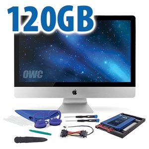DIY Kit for 2012 or later 27" iMac's factory HDD: 120GB OWC Mercury Electra 6G SSD.