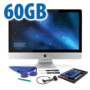 DIY Kit for 2011 iMac's factory HDD: 60GB OWC Mercury Electra 6G SSD.