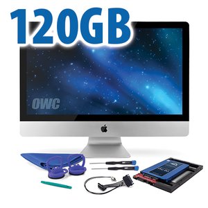 DIY Kit for 2011 iMac's factory HDD: 120GB OWC Mercury Extreme Pro 6G SSD.
