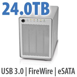 24.0TB OWC Mercury Elite Pro Qx2 4 Bay eSATA,FireWire 800+USB 3.0 Hardware Desktop RAID