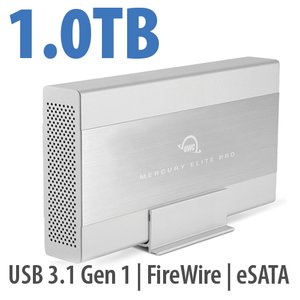 1.0TB OWC Mercury Elite Pro 7200RPM eSATA/FW800/FW400/USB3 Storage Solution
