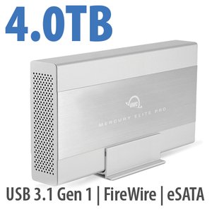4.0TB OWC Mercury Elite Pro 7200RPM eSATA/FW800/FW400/USB3 Storage Solution