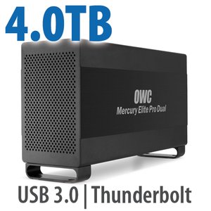 4.0TB Mercury Elite Pro Dual USB 3.0 & Thunderbolt RAID Storage Solution - SSD/HDD Hybrid