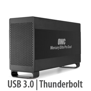 OWC Mercury Elite Pro Dual USB 3.0 & Thunderbolt RAID Storage Enclosure with cables