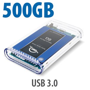 500GB SSD OWC Mercury On-The-Go Pro USB 3.0 / 2.0 SSD Portable Bus Powered Solution.