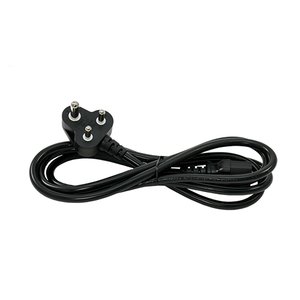 1.0 Meter (39") UL Certified 3-Pin Power Cord from AC Adapter to wall for India, South Africa and the UAE