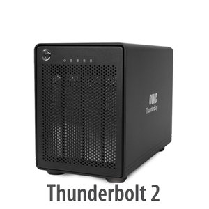 (*) OWC ThunderBay 4, four-bay drive enclosure with dual Thunderbolt 2 ports, RAID-ready w/cable