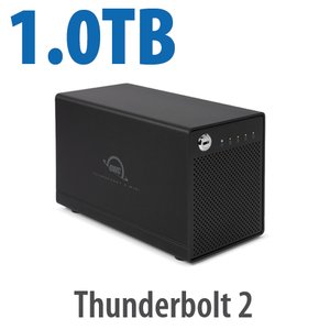 1.0TB OWC ThunderBay 4 mini, four-drive SSD with dual Thunderbolt 2 ports, RAID 5 Solution