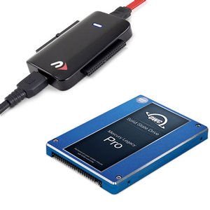 DIY Kit: 480GB OWC Mercury Legacy Pro Solid-State Drive + NewerTech Universal Drive Adapter Bundle.