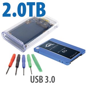 DIY KIT: OWC On-the-Go USB 3.0 2.5" Enclosure + 2.0TB OWC Mercury Electra MAX 6G SSD.