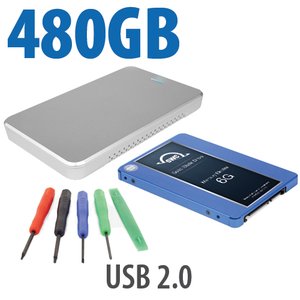 DIY KIT: OWC Express USB 2.0 2.5" Enclosure + 480GB Mercury Electra 6G SSD