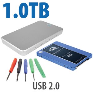 DIY KIT: OWC Express USB 2.0 2.5" Enclosure + 1.0TB Mercury Electra 6G SSD